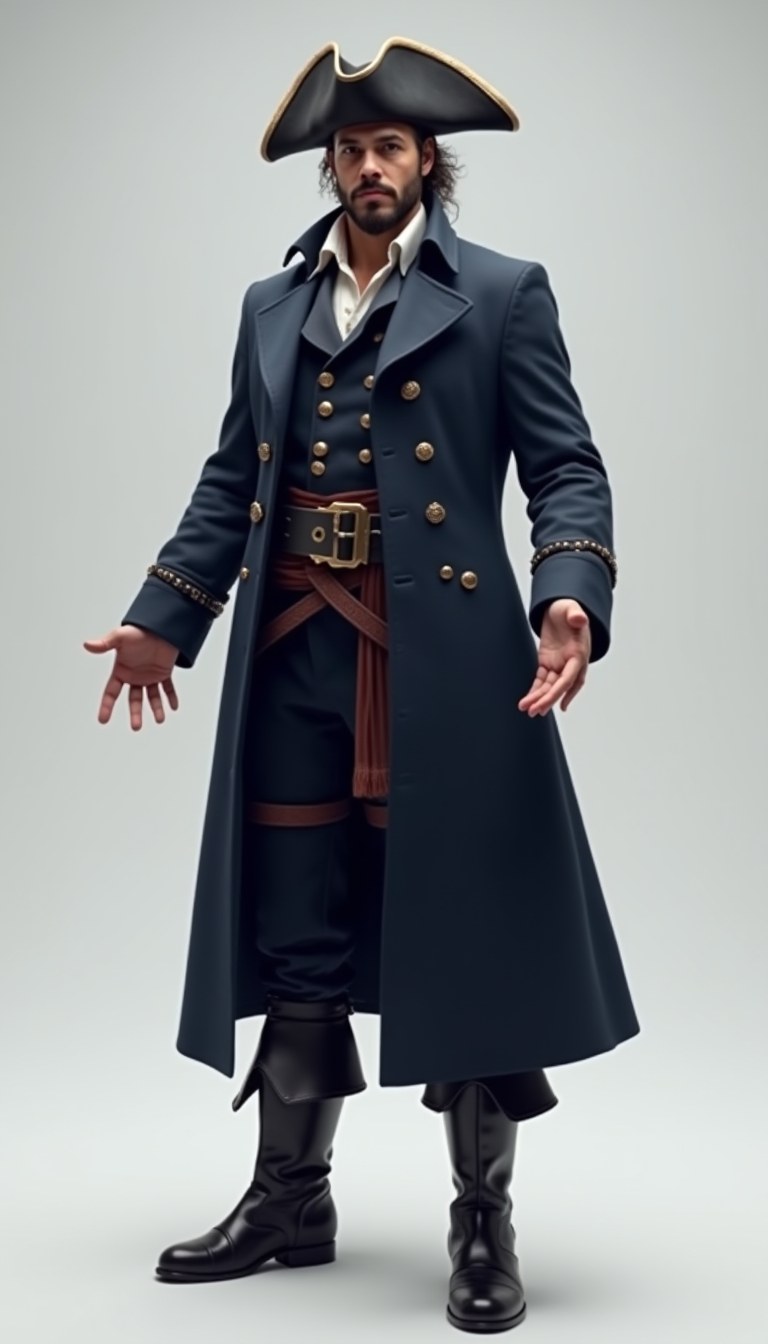 Captain character full-body still